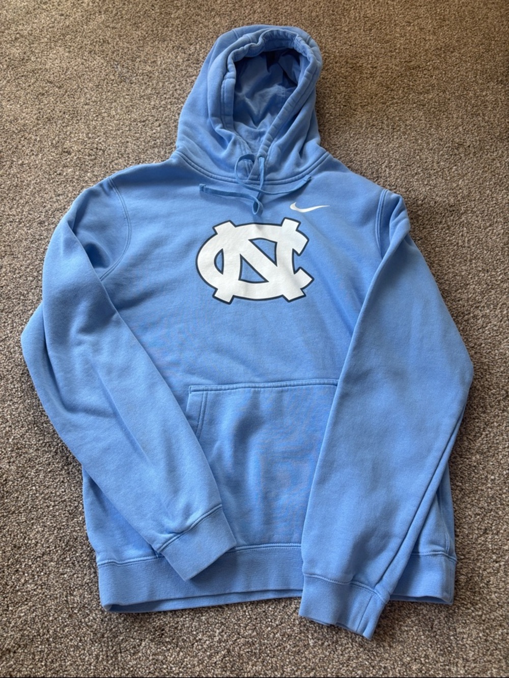 Nike Men's Carolina Blue Hoodie with White UNC Logo